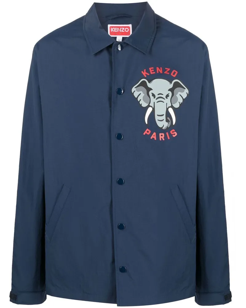 Kenzo Leichte Jacke mit Print - Blau Blau