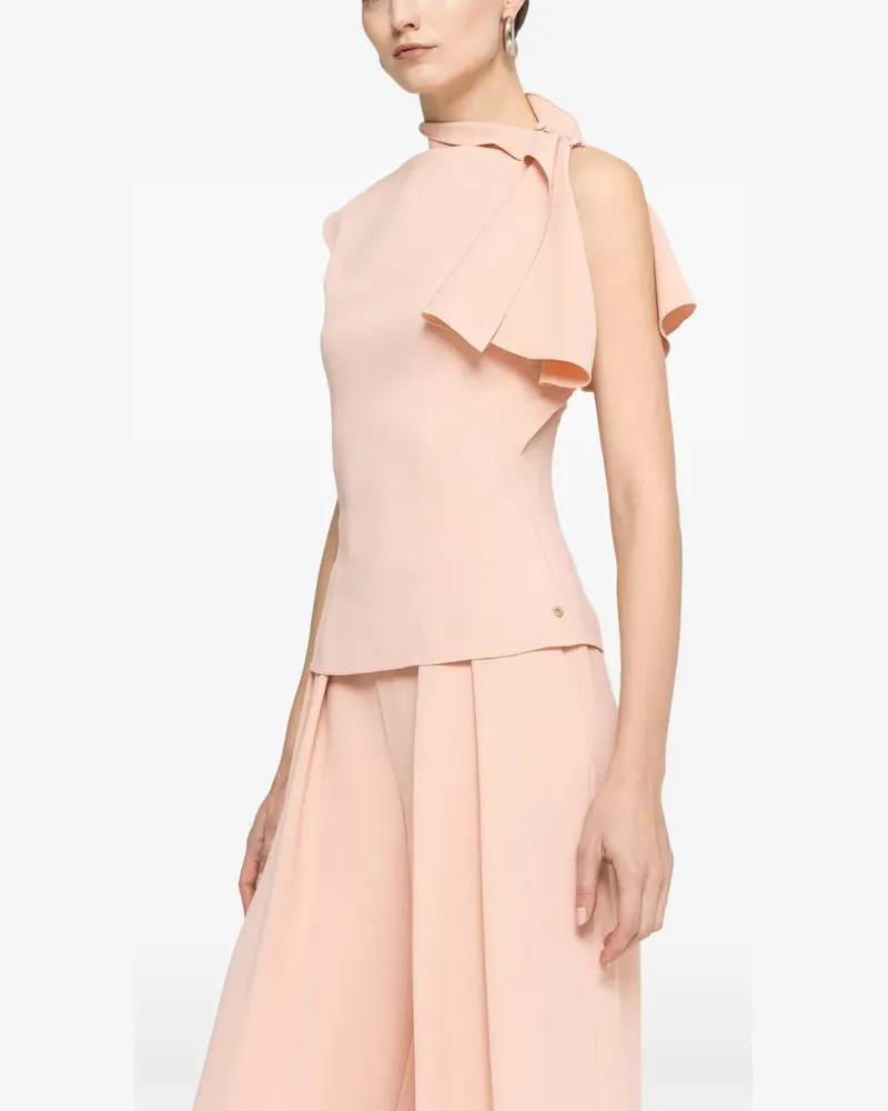 NISSA ruffled high-neck top - Rosa Rosa