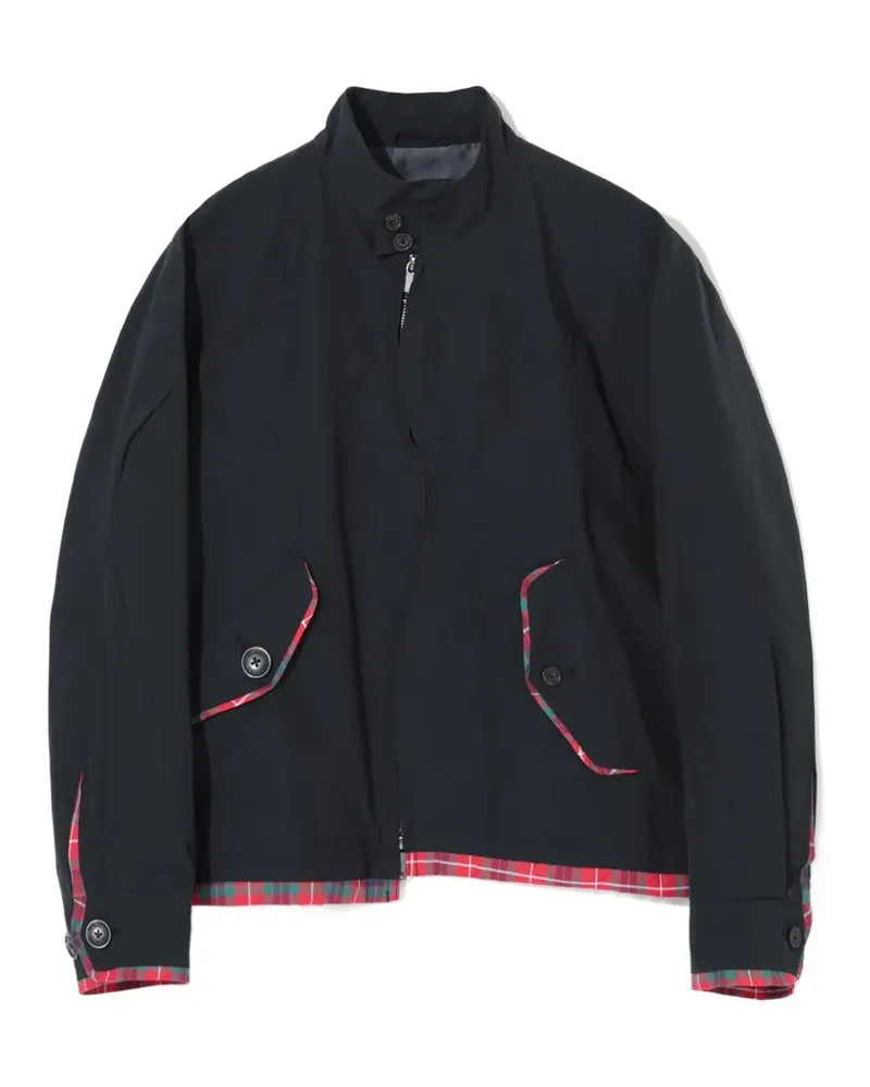 Undercover x Baracuta tartan-trim panelled jacket - Blau Blau