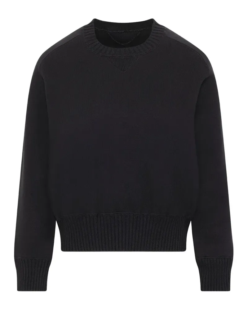 Sacai ribbed-knit panelled sweater - Schwarz Schwarz