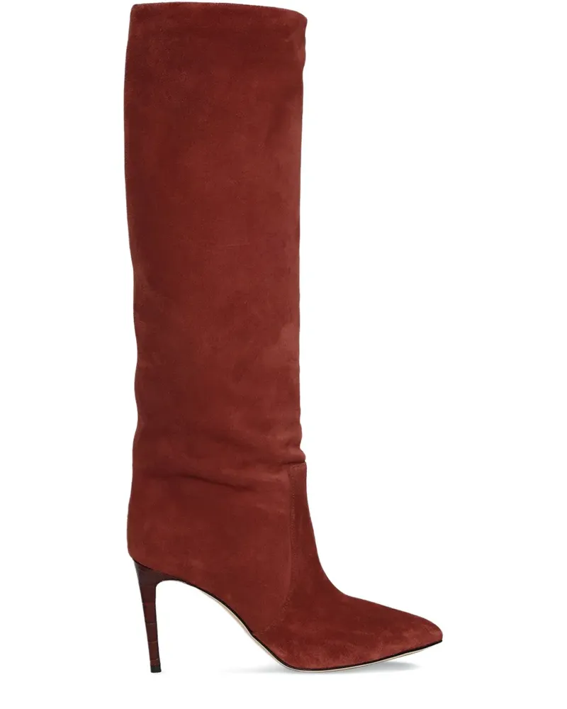 Paris Texas 85mm stiletto suede knee-high boots - Rot Rot