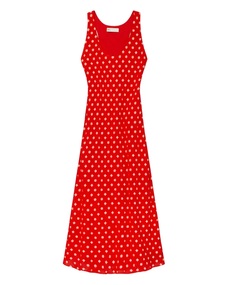 Tory Burch Maxikleid mit Polka Dots - Rot Rot