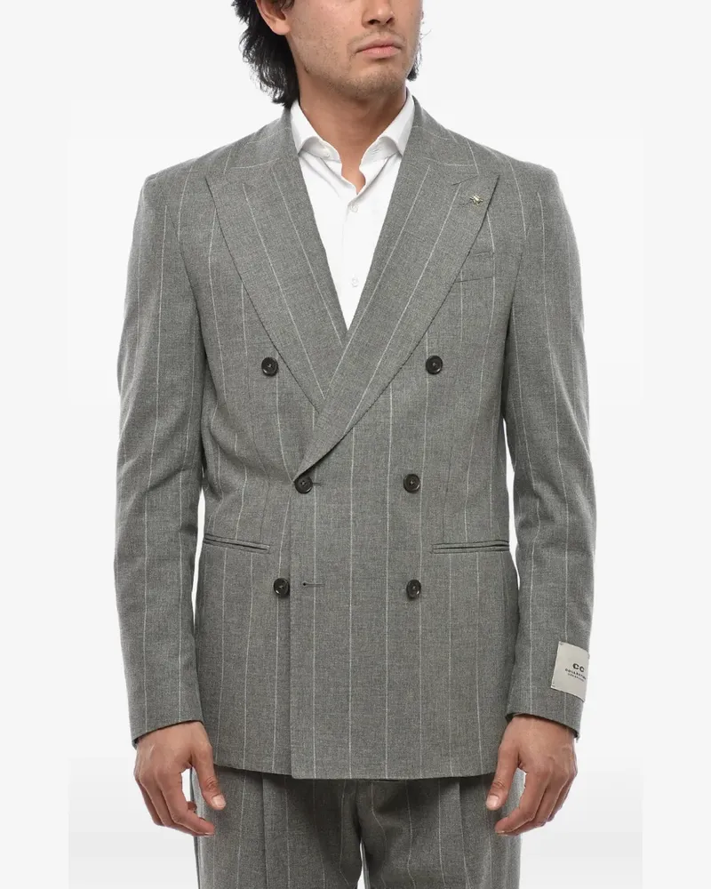 Corneliani double-breasted pinstripe suit - Grau Grau