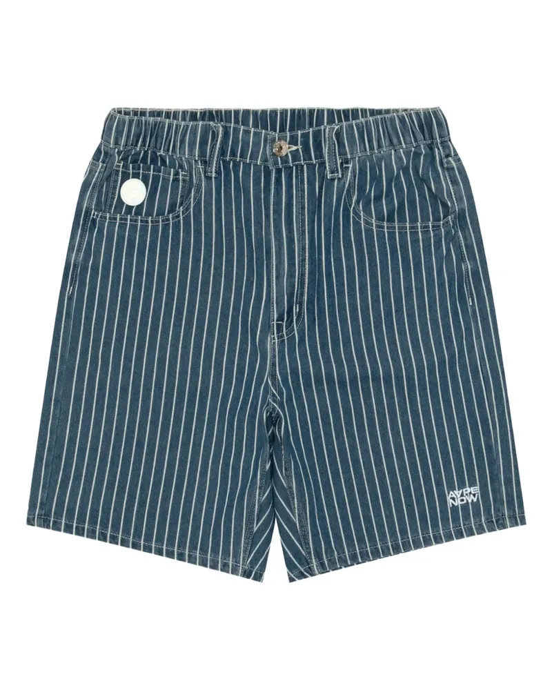 BAPE striped logo shorts - Blau Blau