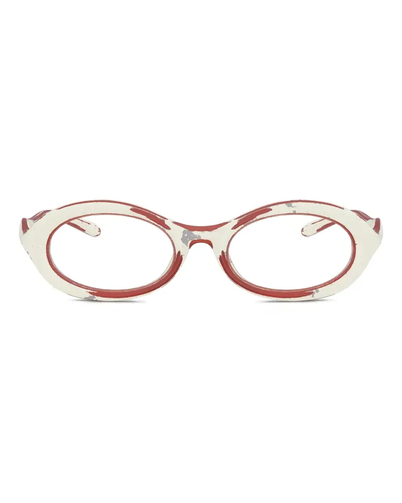 Diesel Brille mit ovalem Gestell - Nude Nude