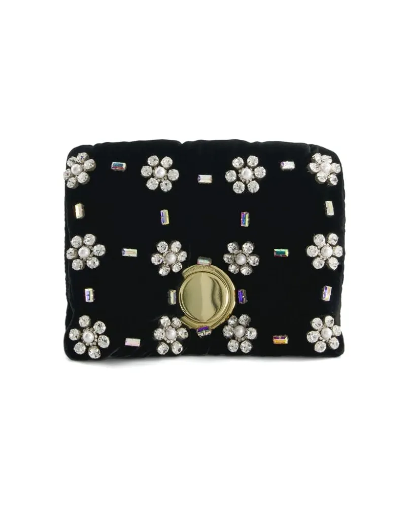 Giambattista Valli Airbag Clutch aus Samt - Schwarz Schwarz
