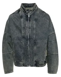 Izzue Jeansjacke mit Stehkragen Blau