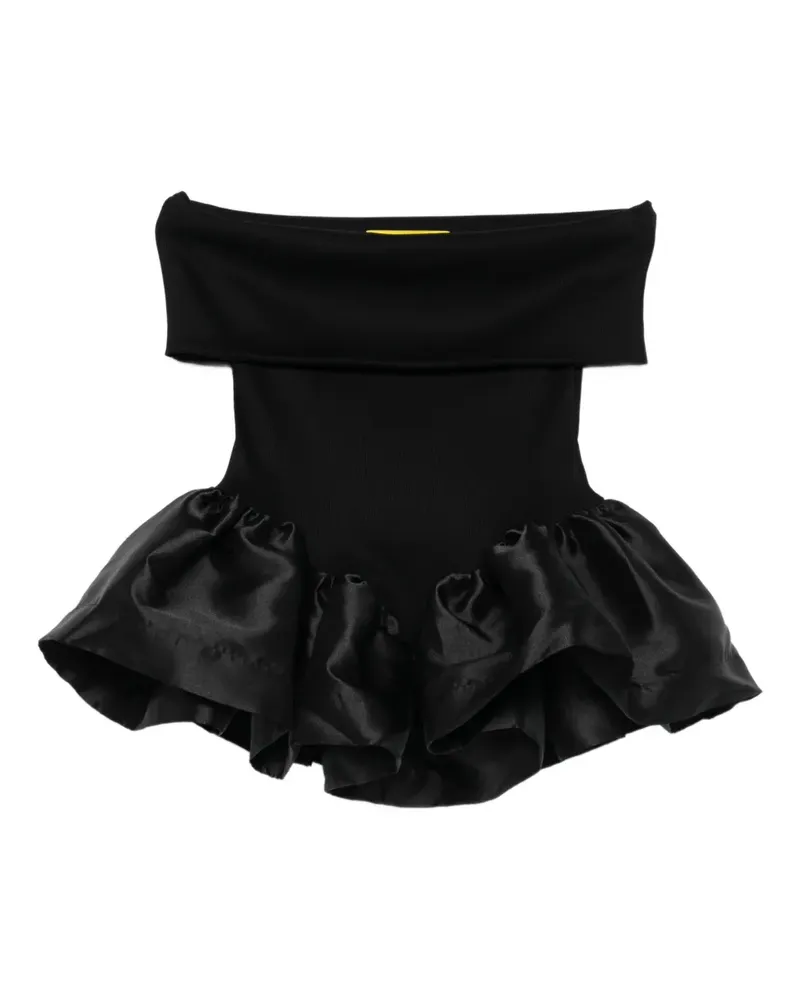 Marques ' Almeida off-shoulder peplum top - Schwarz Schwarz