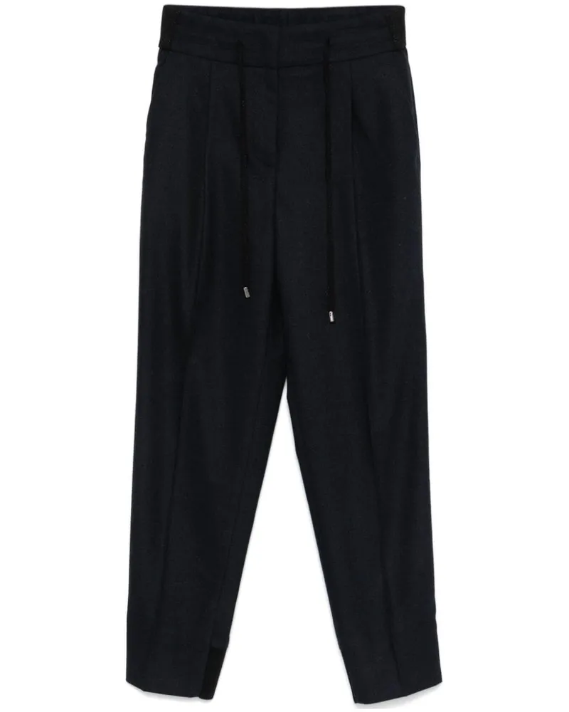 Peserico Hose aus Flanell - Blau Blau