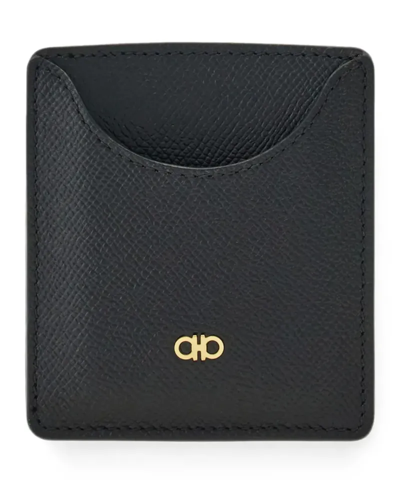 Ferragamo micro Gancini business card holder - Schwarz Schwarz