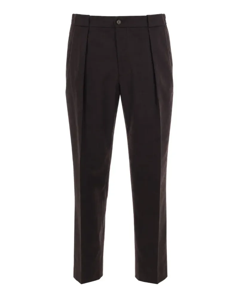 Briglia 1949 PortobelloS Faltenhose mit schmal zulaufendem Bein - Braun Braun