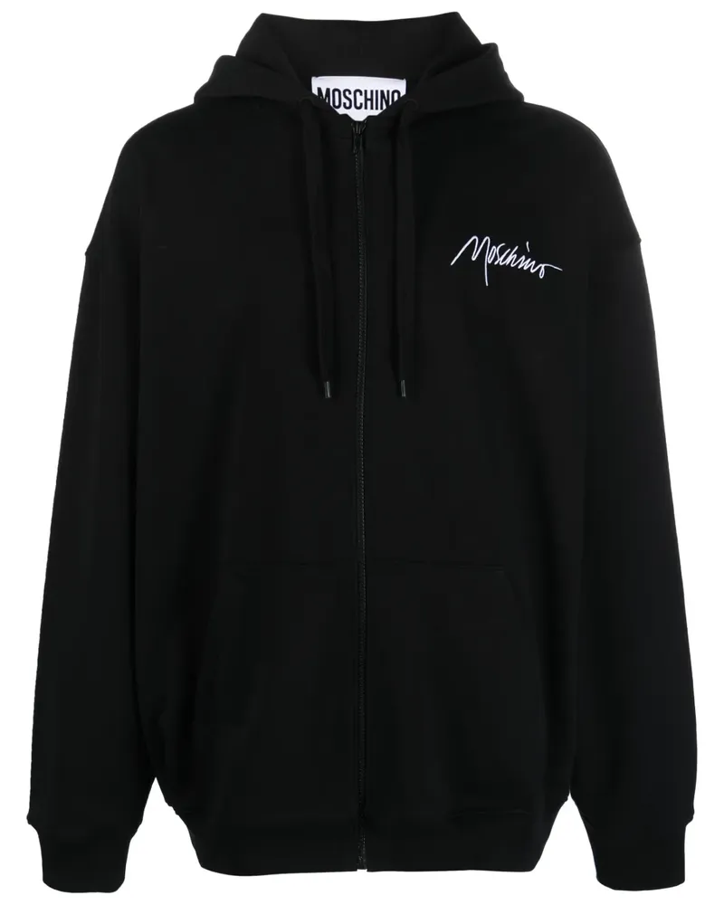 Moschino Hoodie mit Logo-Print - Schwarz Schwarz