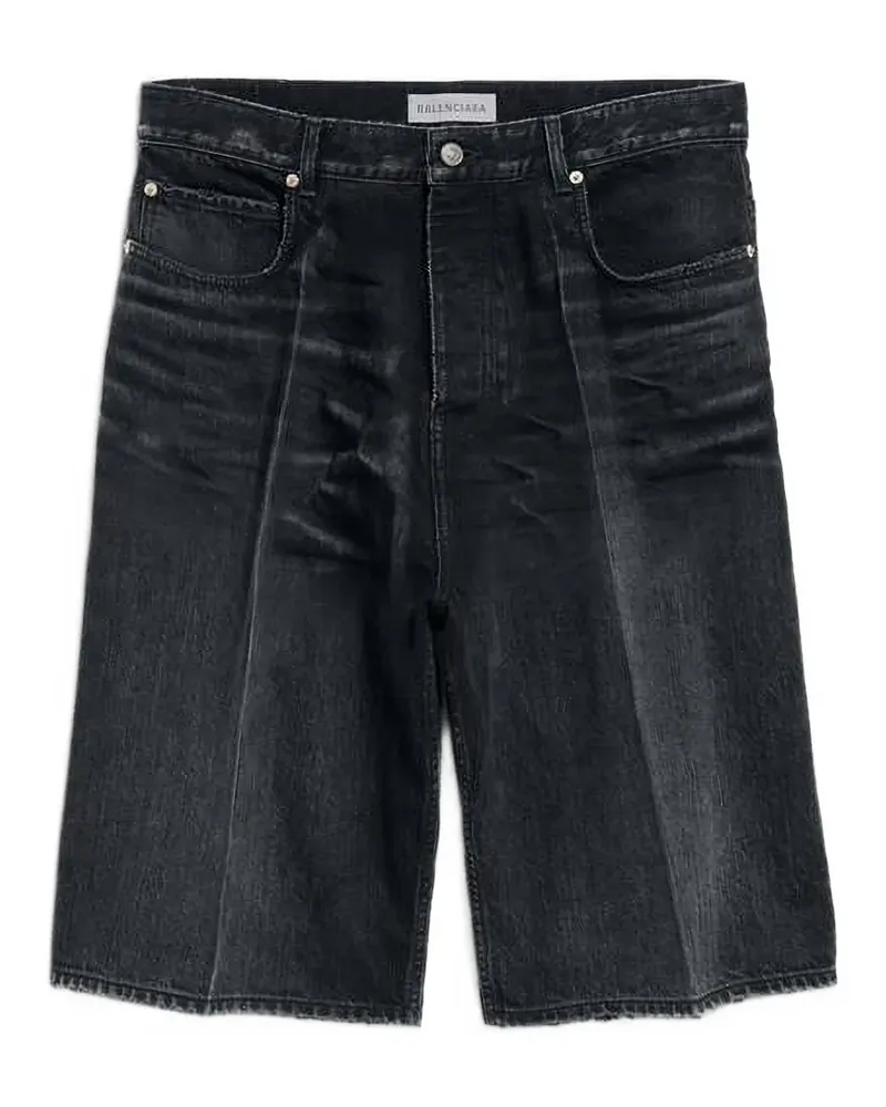 Balenciaga Shorts im Distressed-Look - Schwarz Schwarz