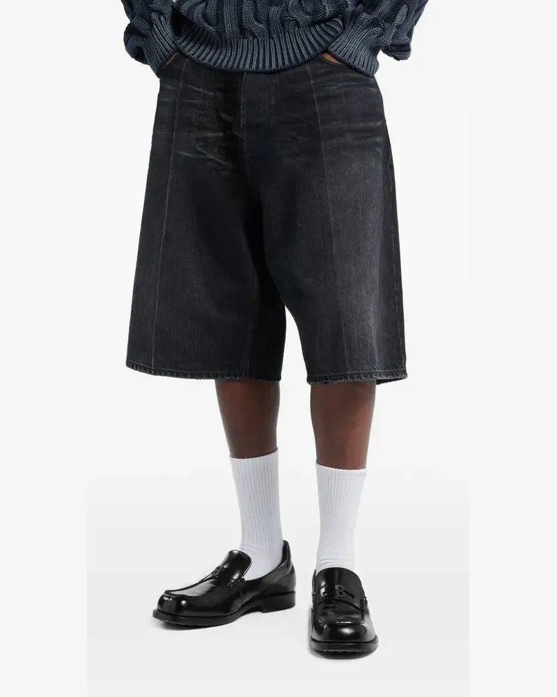 Balenciaga Shorts im Distressed-Look - Schwarz Schwarz