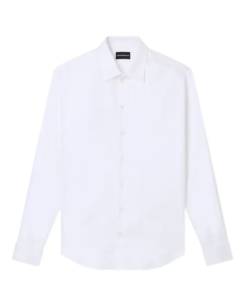 Emporio Armani Hemd aus Popeline - Weiß Weiß