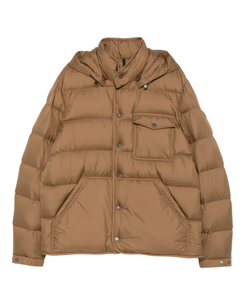 Moncler Gesteppte Tygid Kapuzenjacke - Braun Braun