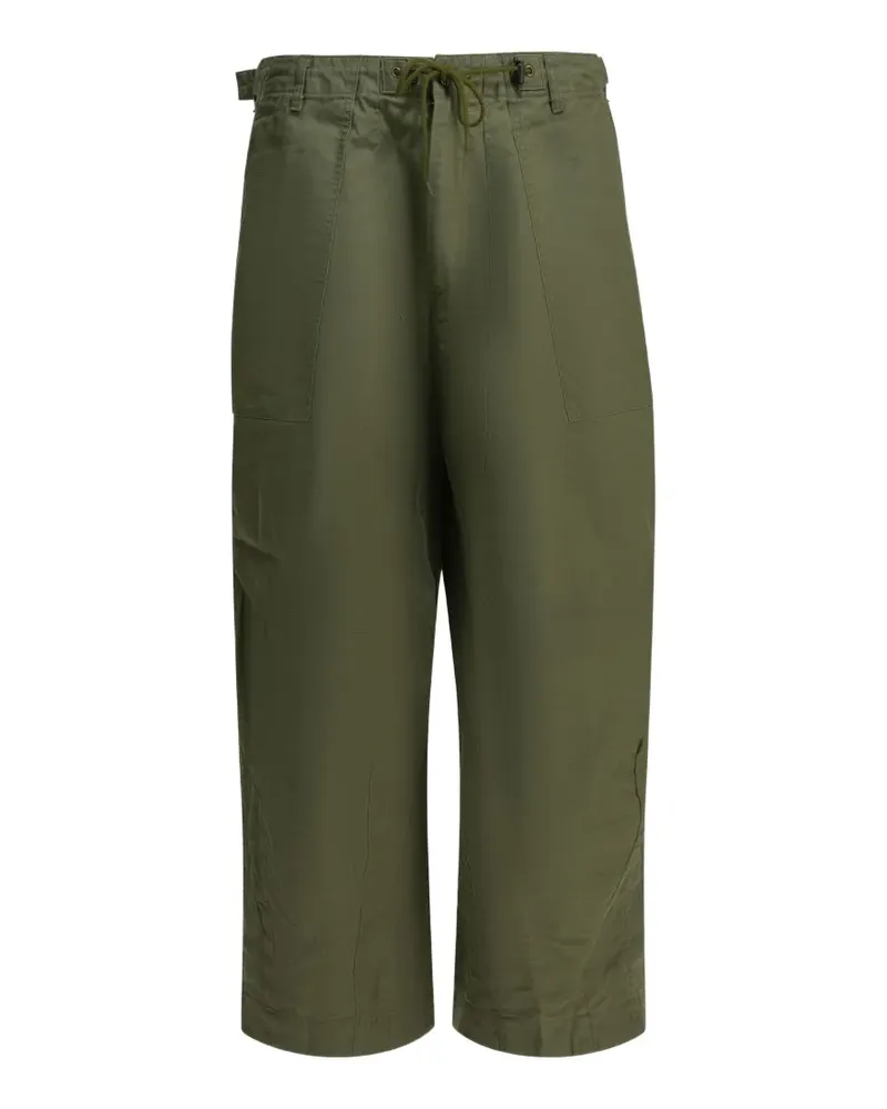 NEEDLES Fatigue drawstring-waist wide-leg trousers - Grün Grün