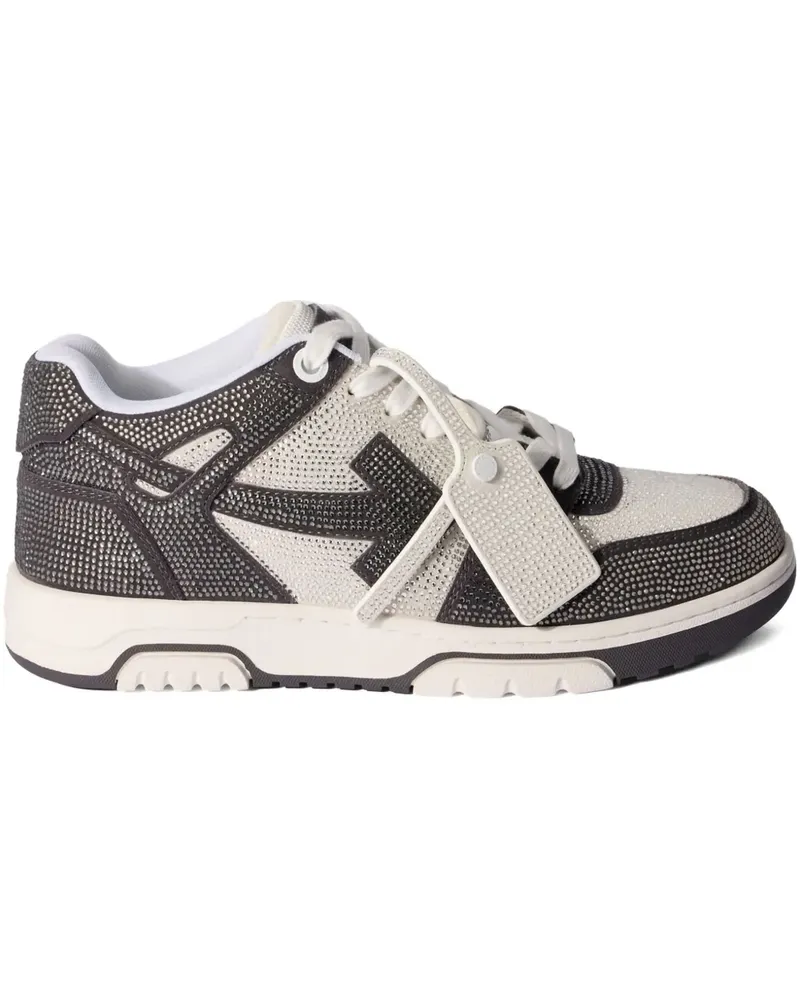 OFF-WHITE textured arrow motif out of office trainers - Nude Nude