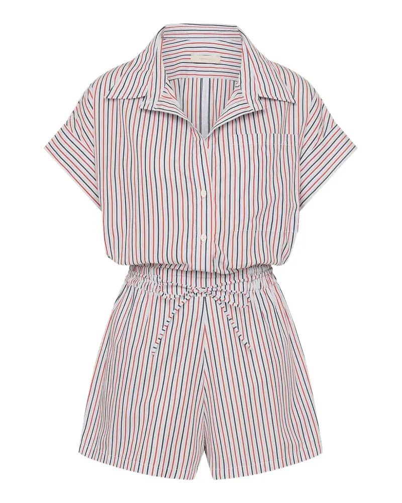 Faithfull The Brand Zion Venezia Stripe playsuit - Weiß Weiß