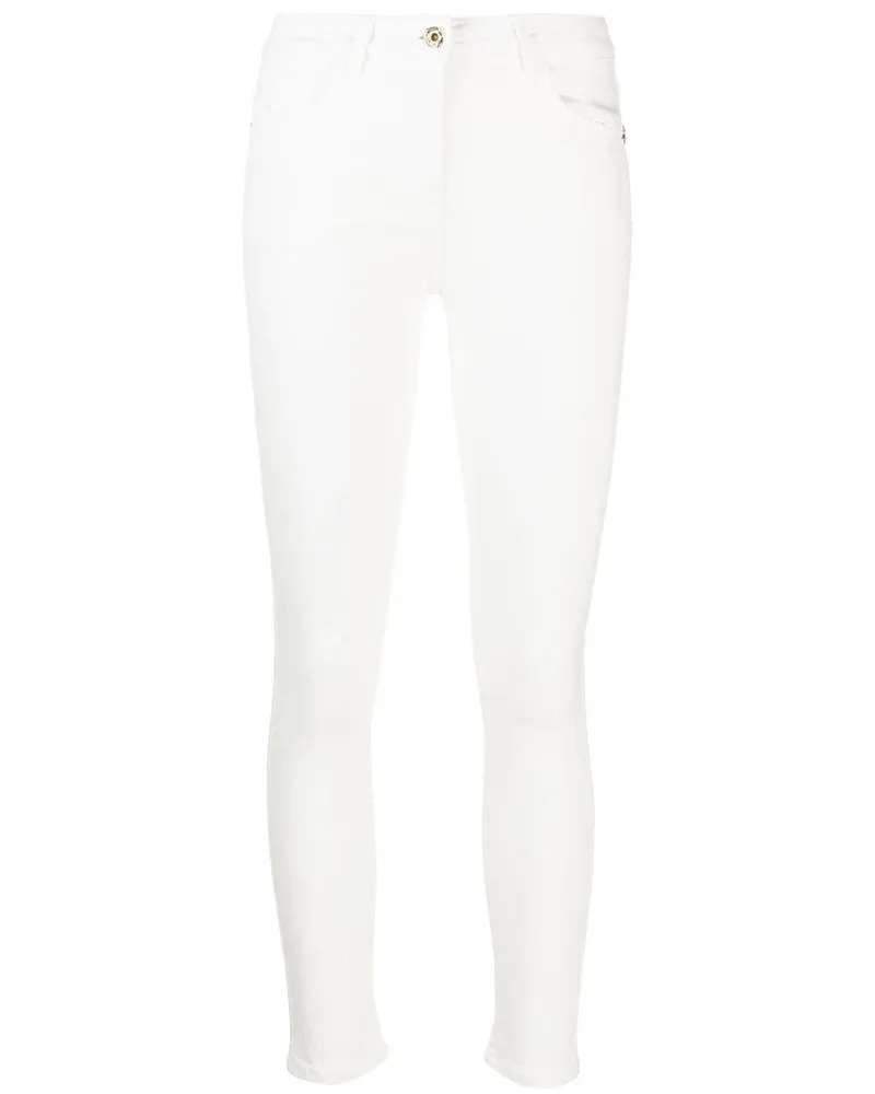 Patrizia Pepe Skinny-Jeans mit Logo Weiß