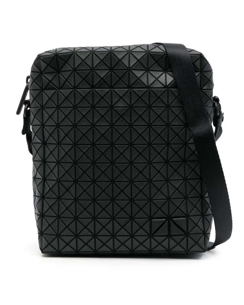 Issey Miyake Kleine Kuriertasche mit geometrischem Print - Schwarz Schwarz