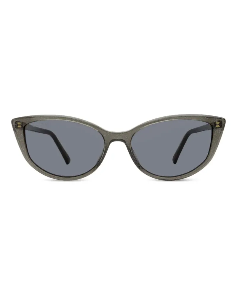 Jimmy Choo Nadia Cat-Eye-Sonnenbrille mit Glitter-Optik - Grau Grau