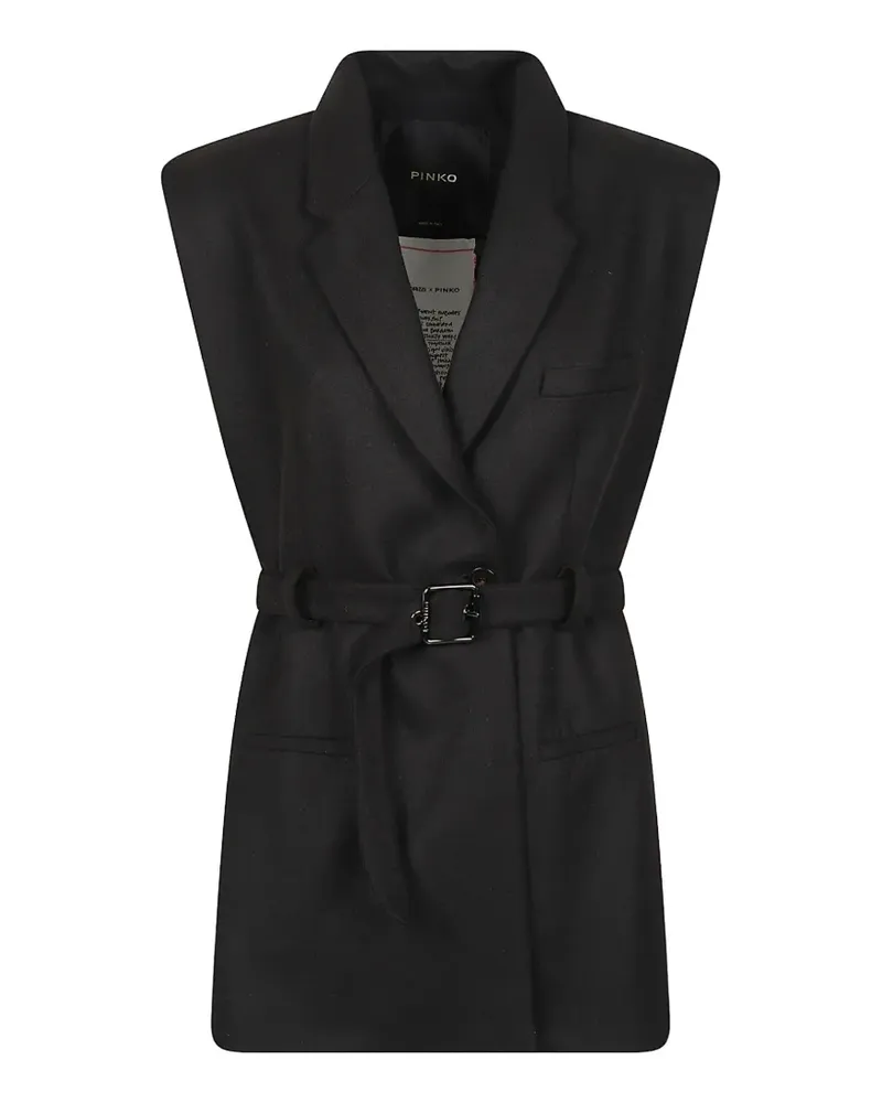Pinko Weste mit Gürtel - Schwarz Schwarz