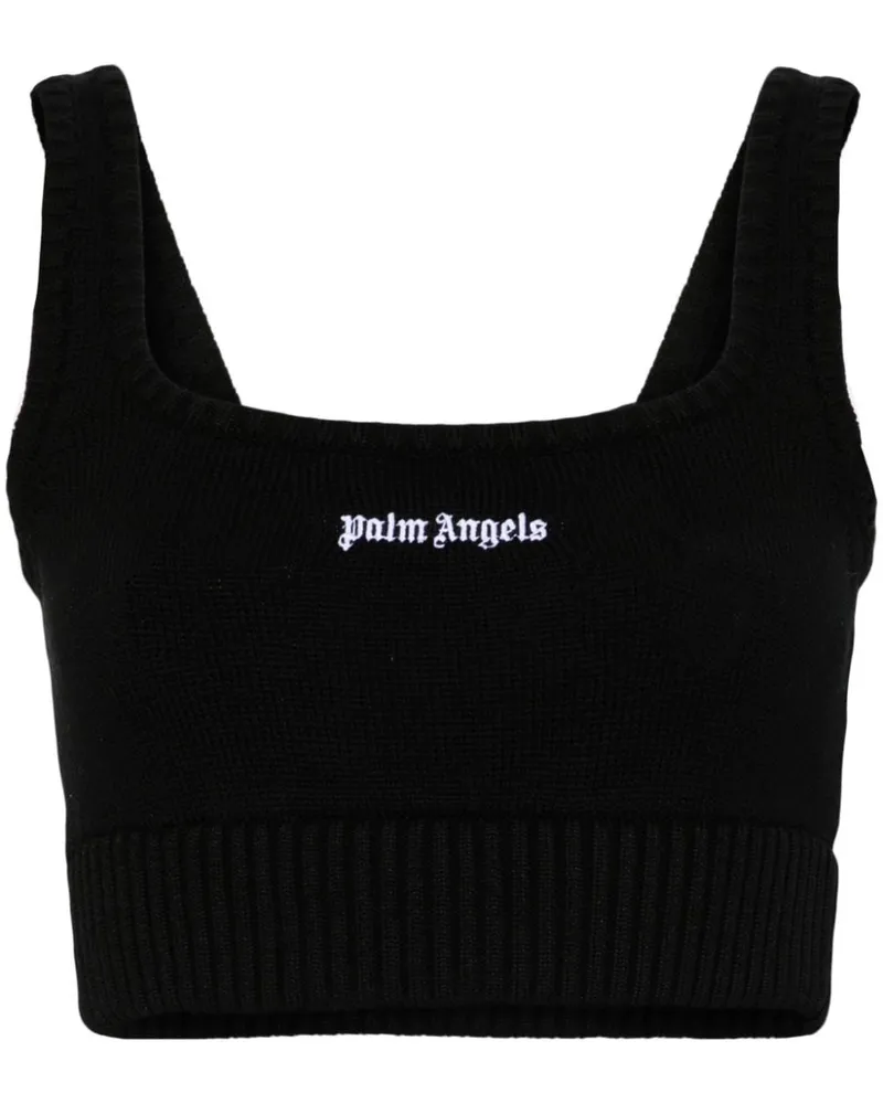 Palm Angels Tanktop mit Logo-Stickerei - Schwarz Schwarz