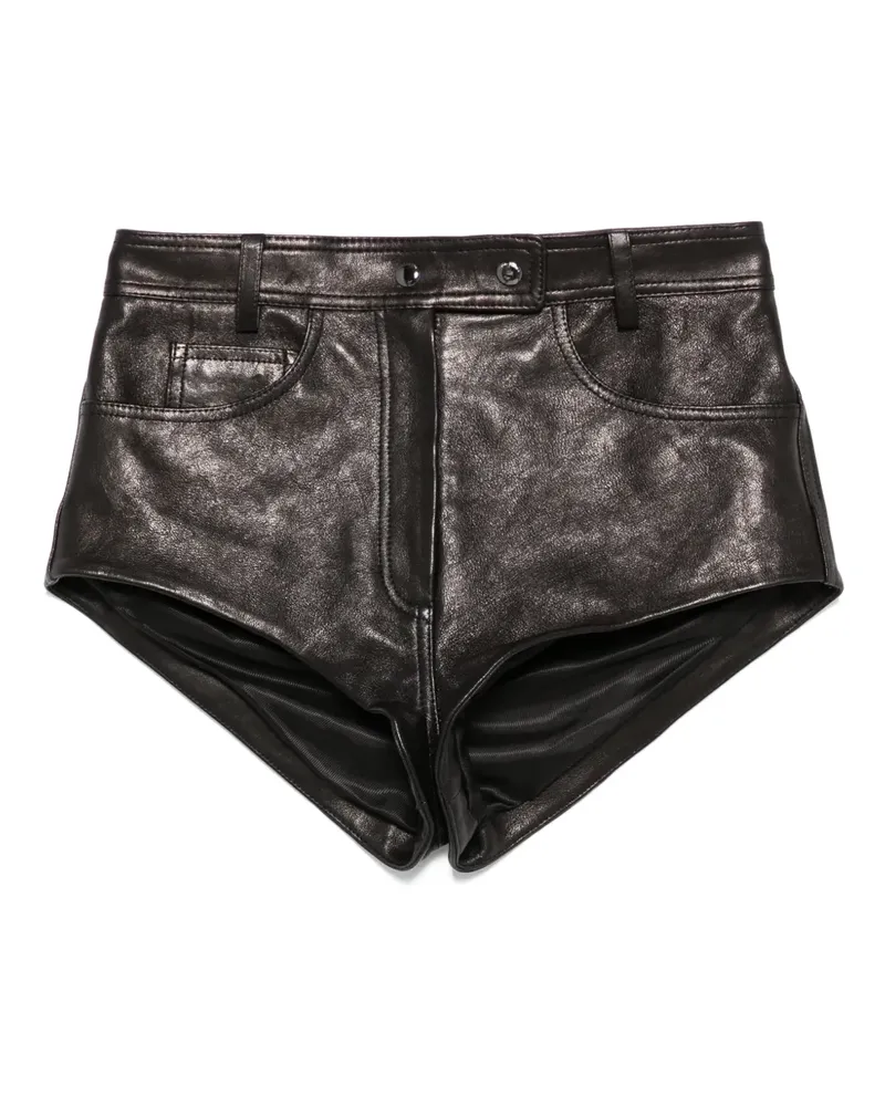 Magda Butrym Shorts aus Leder - Schwarz Schwarz
