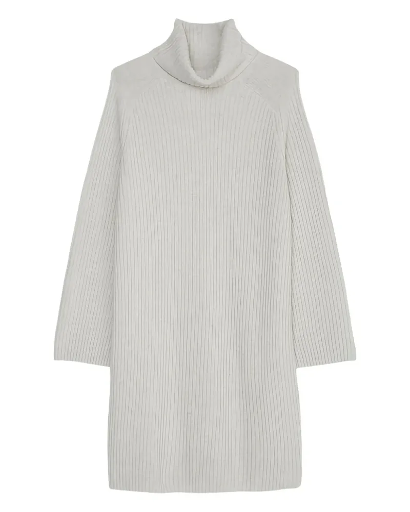 Marc O'Polo Geripptes Minikleid mit Rollkragen - Grau Grau