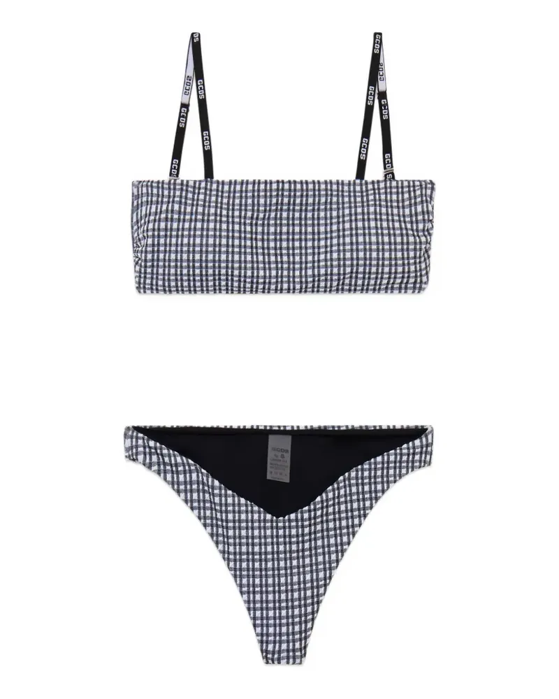 GCDS Bikini mit Vichy-Karo - Schwarz Schwarz