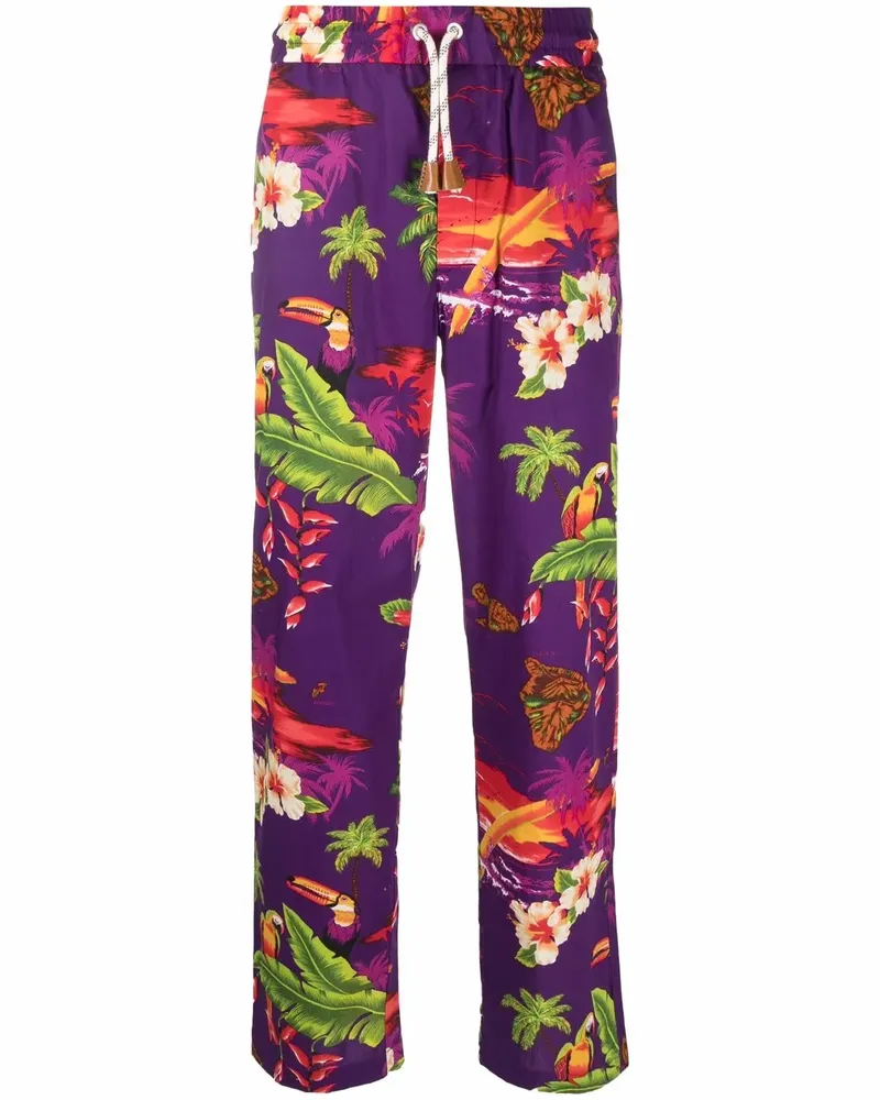 Palm Angels x Moncler Jogginghose mit Blumen-Print - Violett Violett