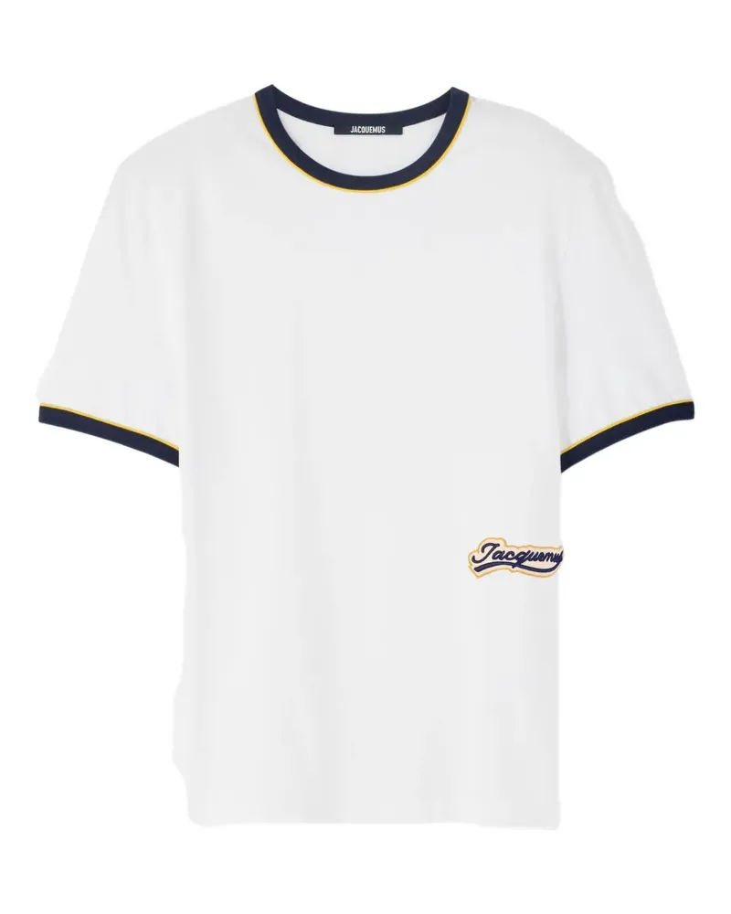 Jacquemus Le Gio T-Shirt mit Logo-Besatz - Weiß Weiß