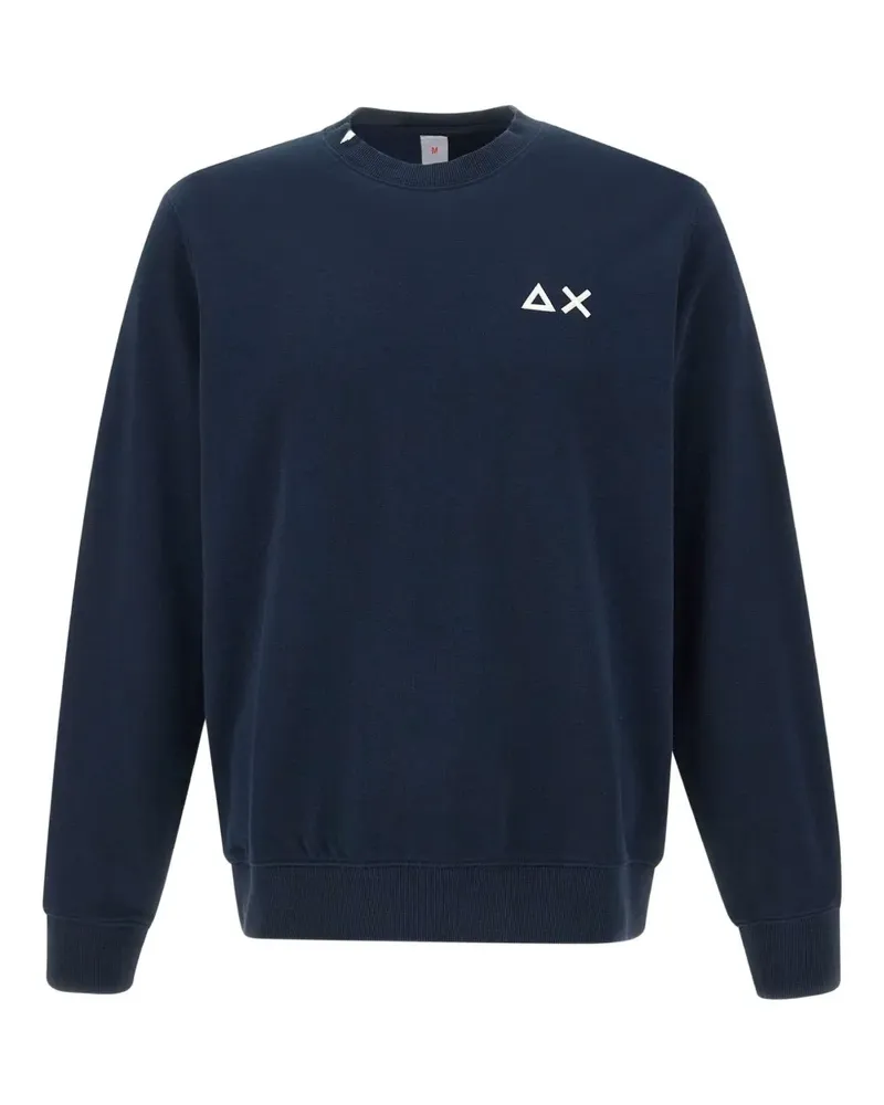Sun68 Sweatshirt mit Logo-Stickerei - Blau Blau