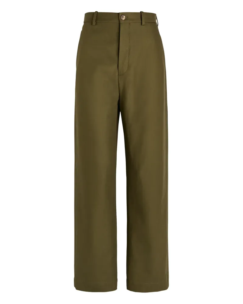 WARDROBE.NYC straight-leg cotton trousers - Grün Grün