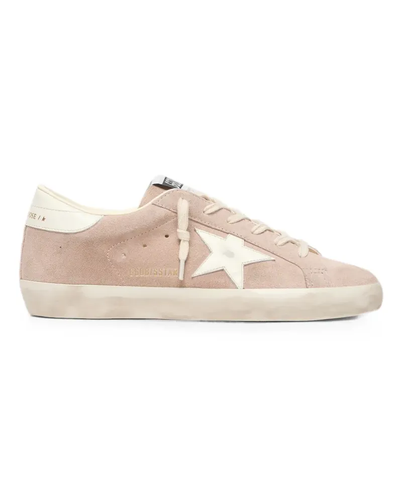 Golden Goose Super-Star in powder-pink suede with white star - Rosa Rosa