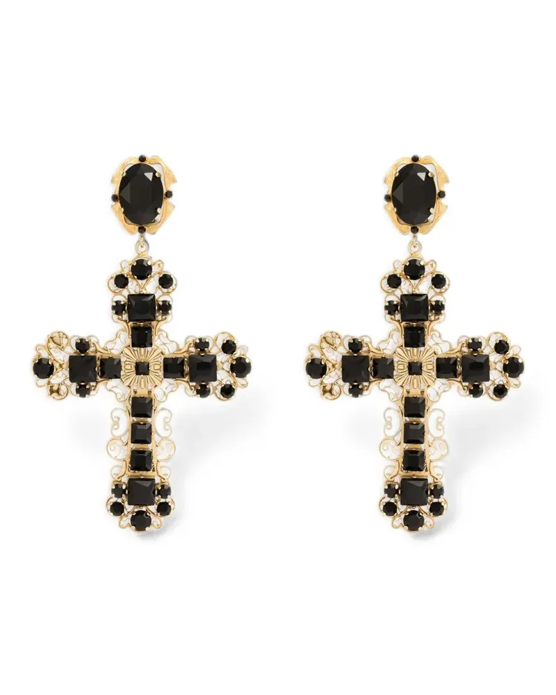 Dolce & Gabbana Ohrclips mit Kreuzen - Gold Gold