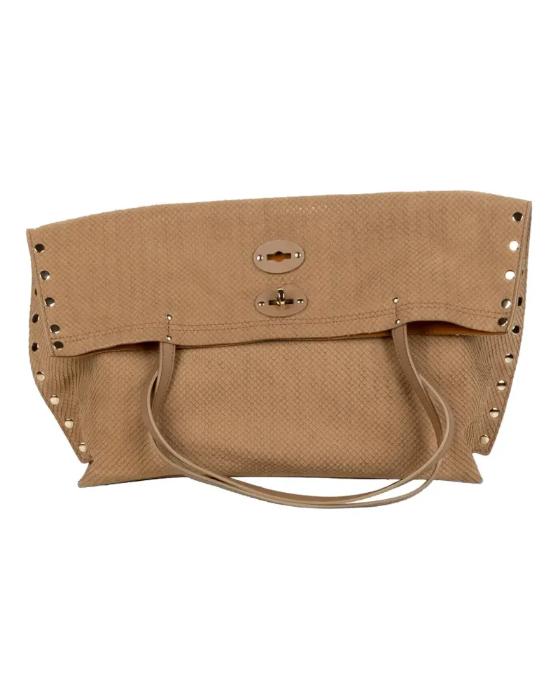 Zanellato medium A'Spasso stud-embellished tote bag - Braun Braun