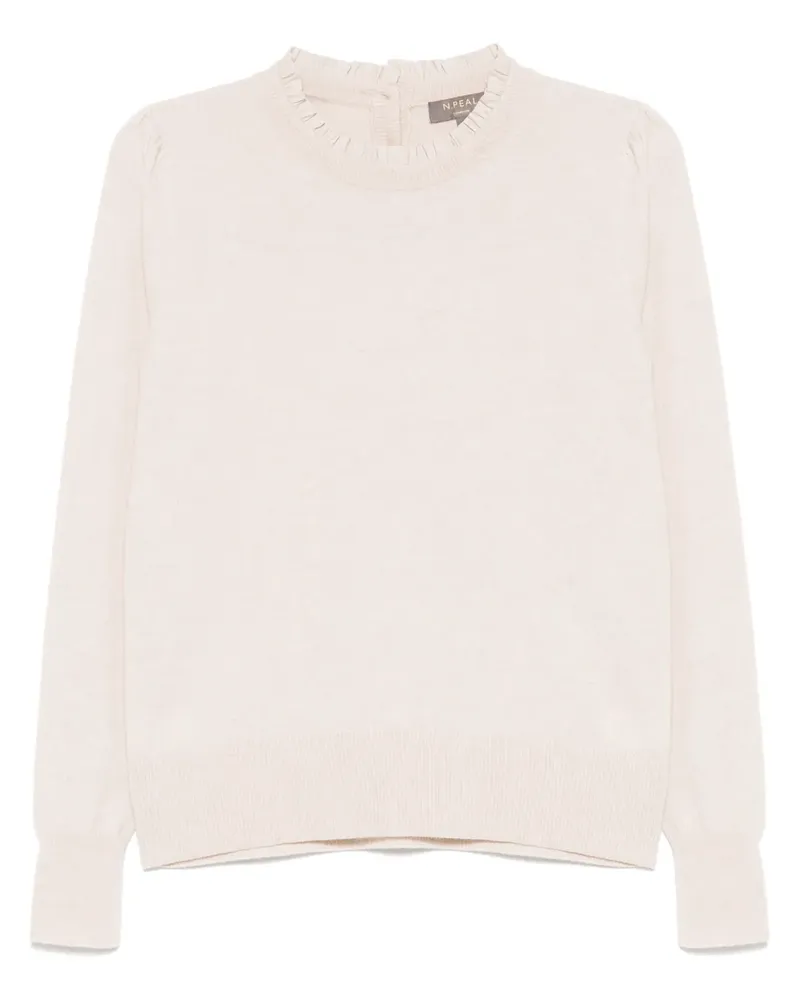 N.Peal Gewebter Pullover mit Rüschen - Nude Nude