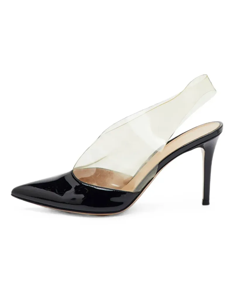 Gianvito Rossi Plexi slingback pumps - Schwarz Schwarz