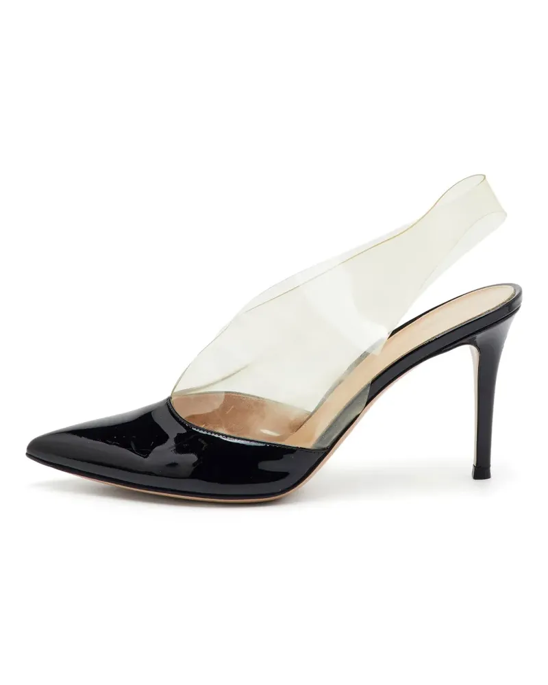 Gianvito Rossi Plexi slingback pumps - Schwarz Schwarz