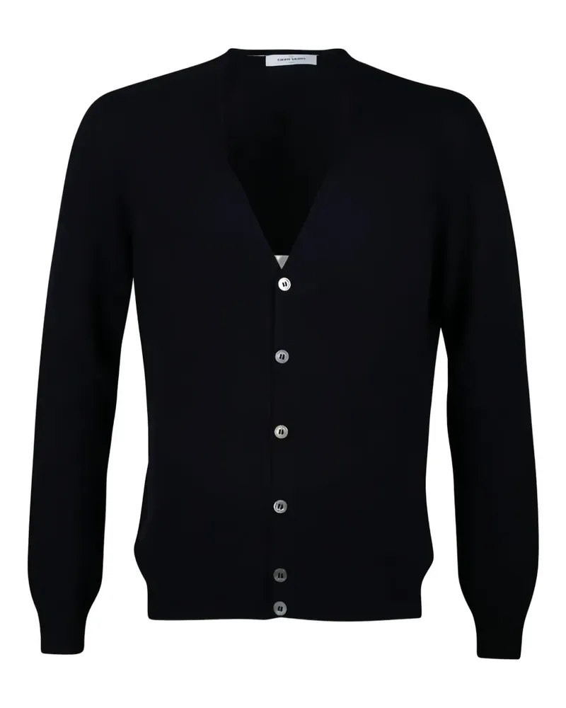 Gran Sasso Cardigan mit V-Ausschnitt - Schwarz Schwarz