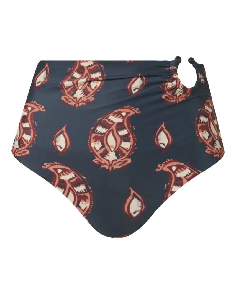 Johanna Ortiz Taita Bikinihöschen mit Paisley-Print - Blau Blau