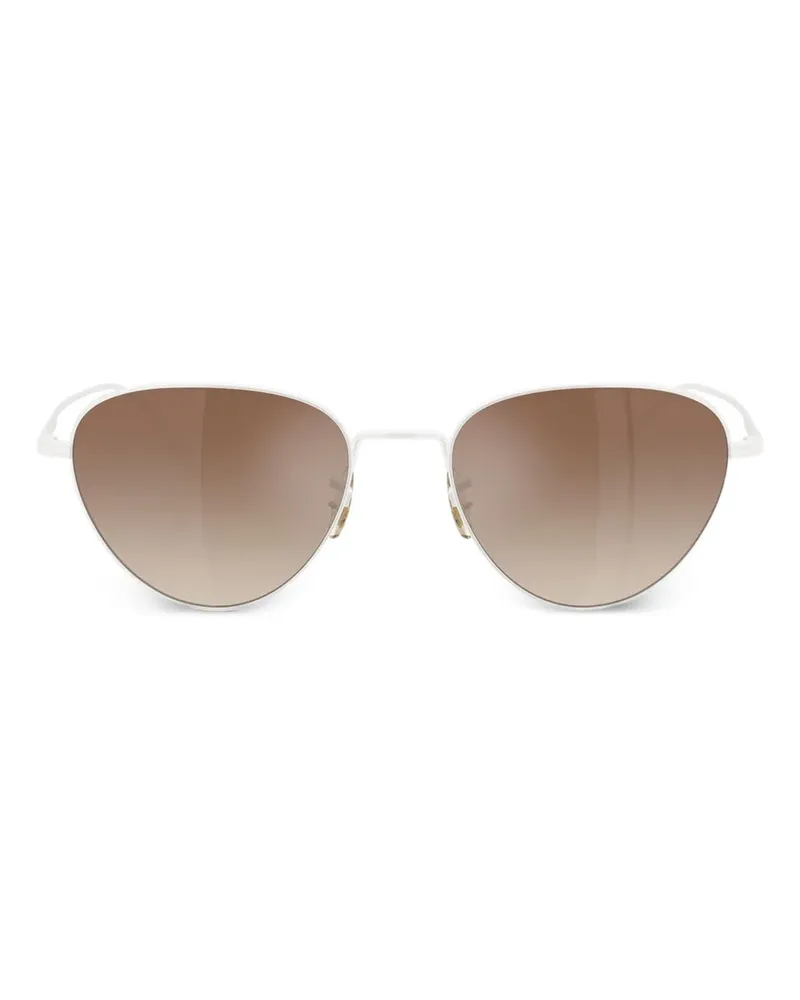 Oliver Peoples Sonnenbrille mit Cat-Eye-Gestell - Weiß Weiß