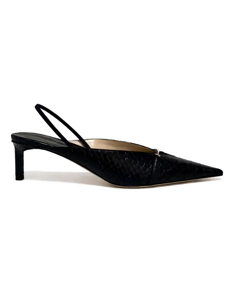 Tom Ford Julienne snakeskin-effect slingback pumps - Schwarz Schwarz