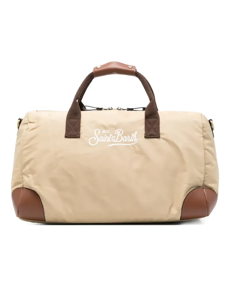 MC2 Saint Barth Daily embroidered-logo holdall - Nude Nude