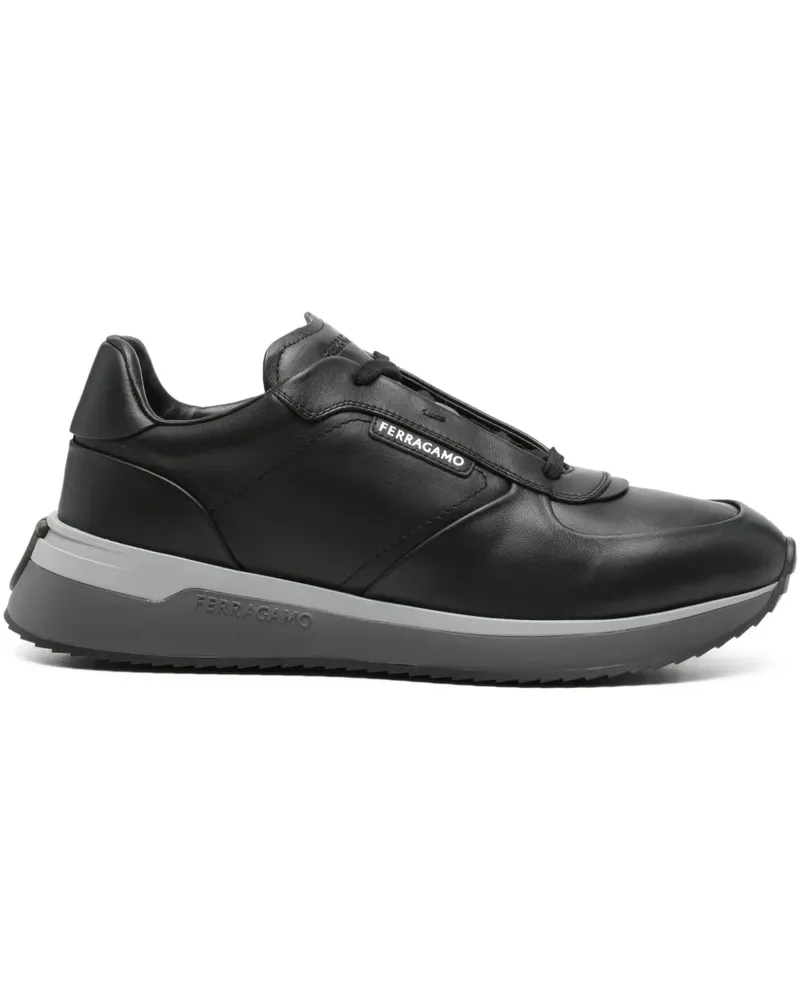 Ferragamo Sneakers aus Leder - Schwarz Schwarz