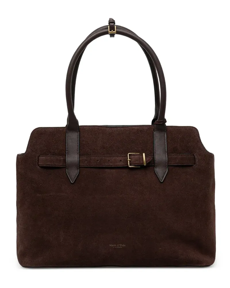 Marc O'Polo Großer Tote Bag mit Schnallenriemen - Braun Braun