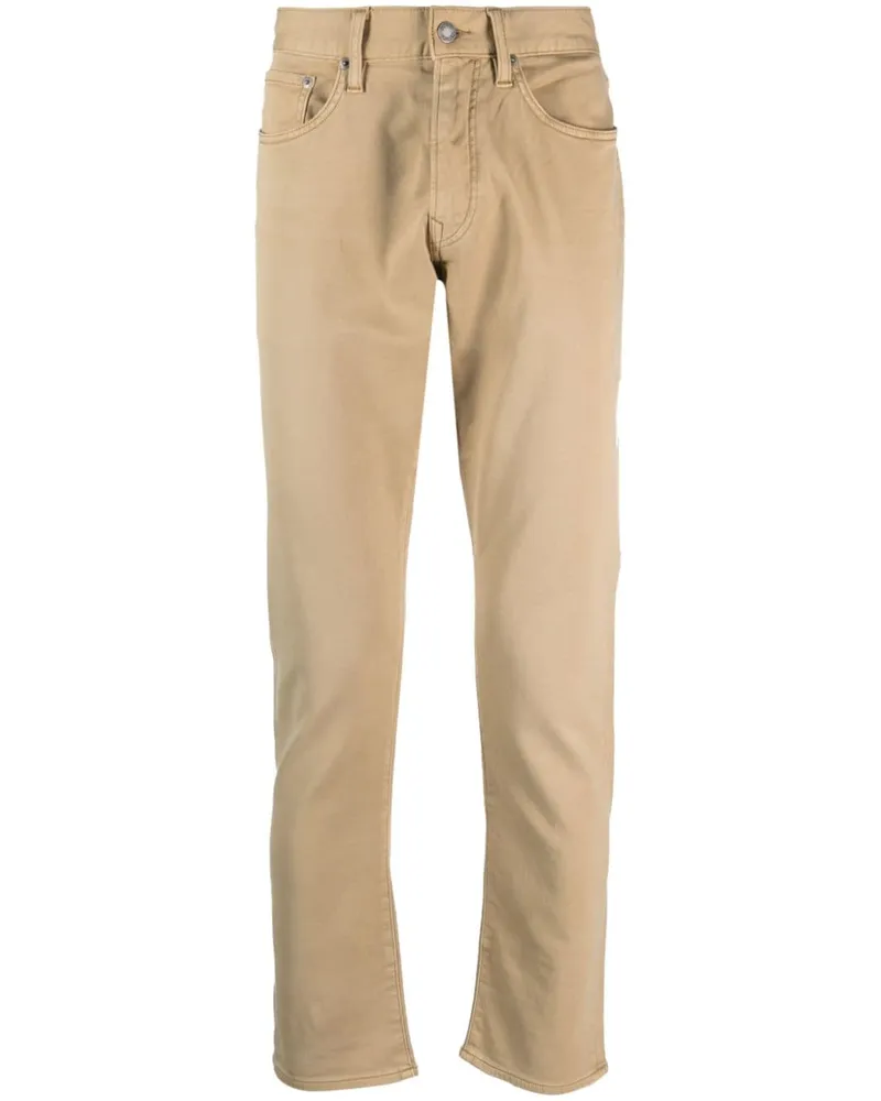 Ralph Lauren Gerade Hose mit Logo-Patch - Nude Nude
