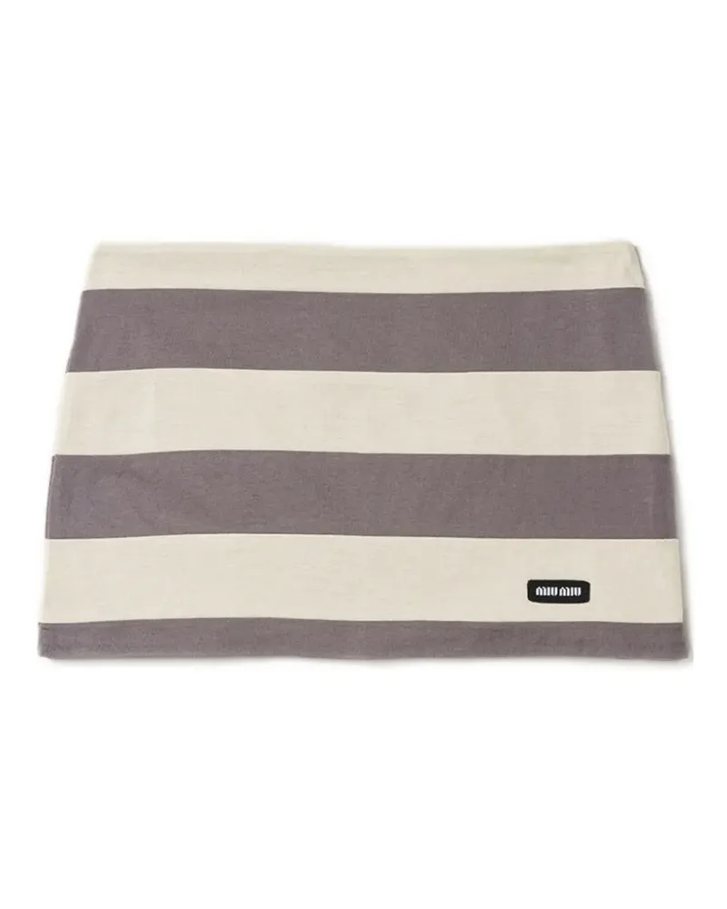 Miu Miu Gestreifter Minirock - Grau Grau